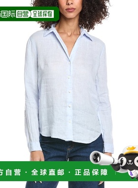 自营l'agenceL’AGENCE Tyler Linen Blouse - cornflower 美国奥
