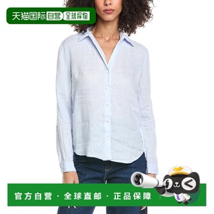 自营l'agenceL’AGENCE Tyler Linen Blouse - cornflower 美国奥