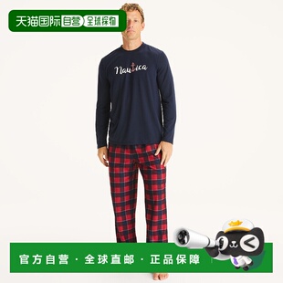 Pajama 美 Men rope red Set Plaid Family Mens 自营Nautica