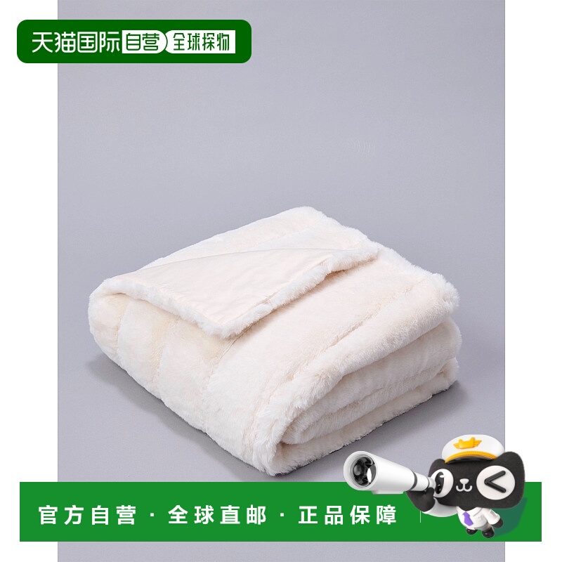 自营adrienne landauMink Faux Fur Throw - ivory 美国奥莱直发