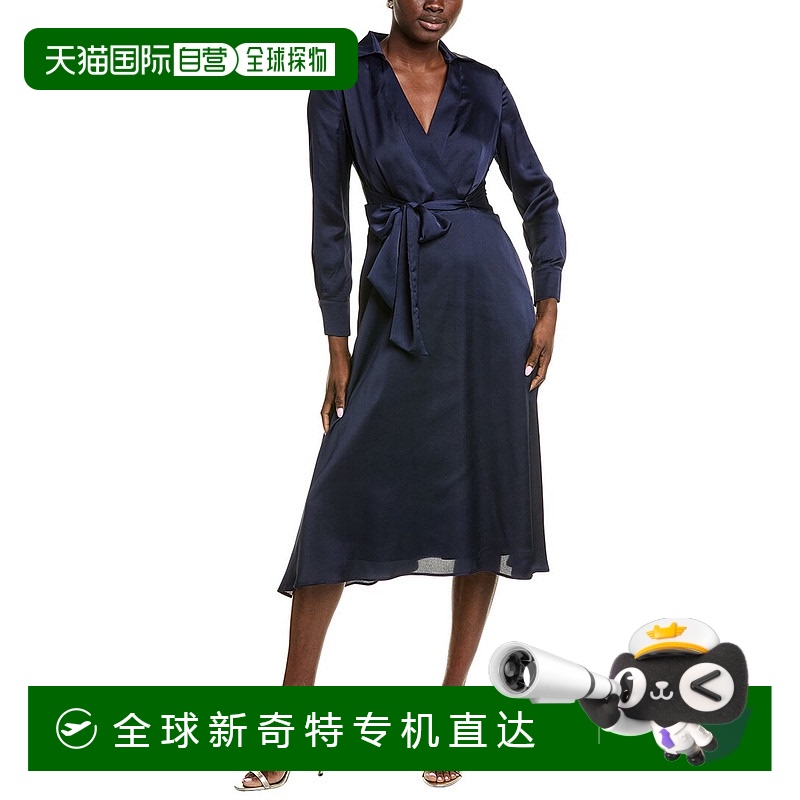 自营 Tahari ASL束腰迷笛连衣裙-蓝色 【美国奥莱】直发