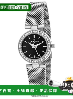 自营Mathey Tissot女式Fleury XV黑色表盘手表-黑色 美国奥莱直发