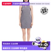 Theory Slit 亚麻混纺直筒连衣裙 自营 蓝色 美国奥莱直发