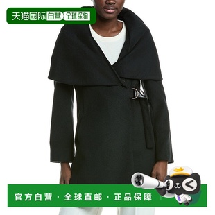 Blend Wool Hooded Coat 美国奥莱直发 自营Via black Spiga