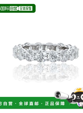自营 diana m.18K 白金 5.00 克拉钻石永恒戒指 - 白色 美国奥莱