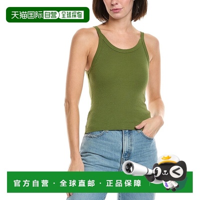 自营perfectwhitetee Cropped Annie Tank - green 美国奥莱直发