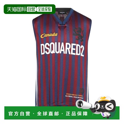 1h可退 【美国直邮】Dsquared2男士T恤无袖印花上装简约时尚舒适