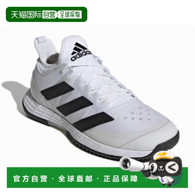 自营 adidas男式Adizero Ubersonic 4码白色/黑色/灰色 美国奥莱