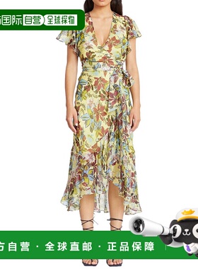 自营 Tanya Taylor Blaire 亚麻和真丝混纺早秋新款连衣裙 多色