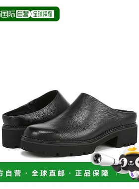 自营 Vionic Fairfax J0793L1001女式黑色皮革滑套骡子KHD2811-黑