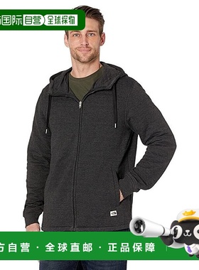 自营 The North Face Longs Peak男子连帽衫黑色希瑟全拉链舒适JD
