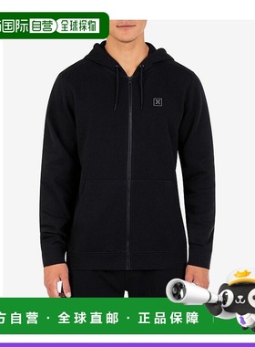 1h可退 【美国直邮】Hurley 男士标志性全拉链连帽卫衣 舒适透气