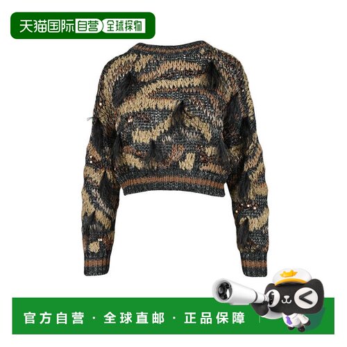 自营brunello cucinelliTextured Cropped Sweater - black 美国