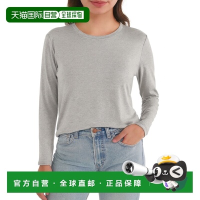 自营incashmereFine Knit Long Sleeve Crew neck - heather fog