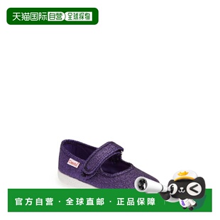 自营Cienta Flats Toddler Purple Glitter Canvas Slip On Comfo