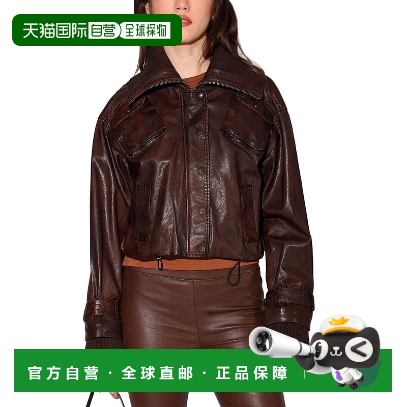 自营Walter Baker Carmen Leather Jacket - hickory 美国奥莱直