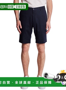 自营 paisley & gray佩斯利和灰色Felix修身亚麻混纺短裤-蓝色 美