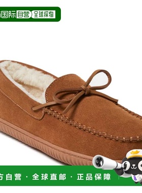 自营Dearfoams Men's Douglas Genuine Suede Moccasin House Sho