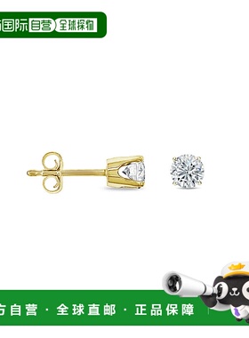自营 diana m.14K 黄金 0.50 克拉。钻石耳环 - 黄色 美国奥莱直