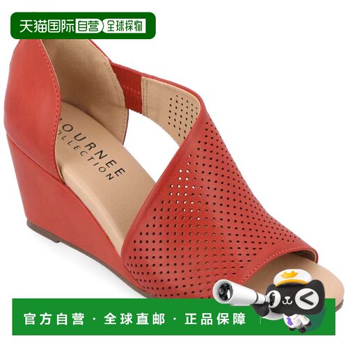 自营Journee Collection 女式 Tru 舒适泡沫 Aretha 坡跟鞋 - 锈