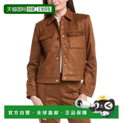 自营T Tahari Snap Jacket - brown 美国奥莱直发