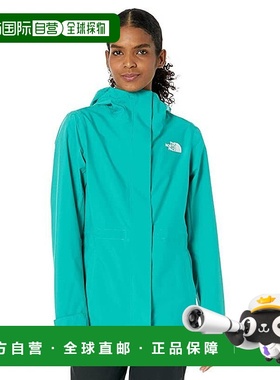 自营The North Face NF0A5J5U女式瓷绿色城市风防雨夹克ONF1285-