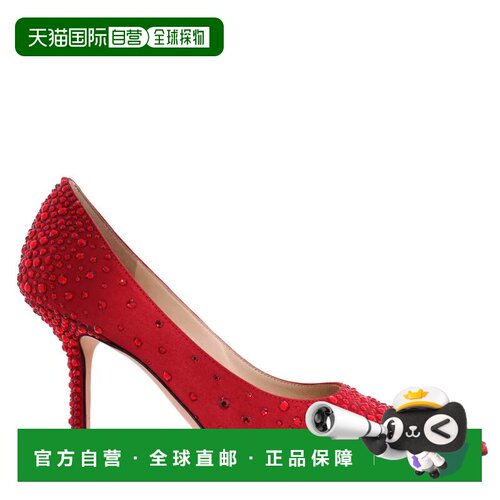 自营Jimmy Choo Royal Red Mix Love 85高跟鞋，品牌尺寸35 (美国