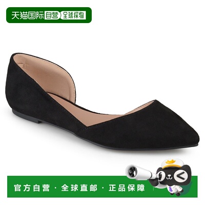自营 Journee Collection 女式 Ester 平底鞋 黑色 美国奥莱直发