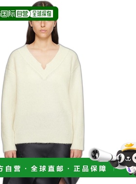 1h可退 【美国直邮】We11done|灰白色 V 领毛衣