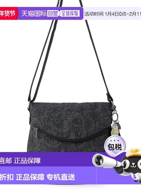 自营the sakFoldover Crossbody - eco twill - black tonal spir