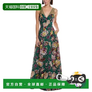 green 自营Marchesa Gown Jacquard 美国奥莱直发连衣裙 Notte