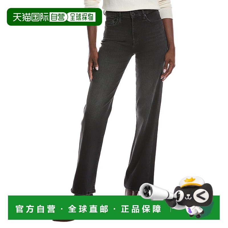 自营7 for all mankind7为全人类Alexa Reston直筒牛仔裤-黑色 美