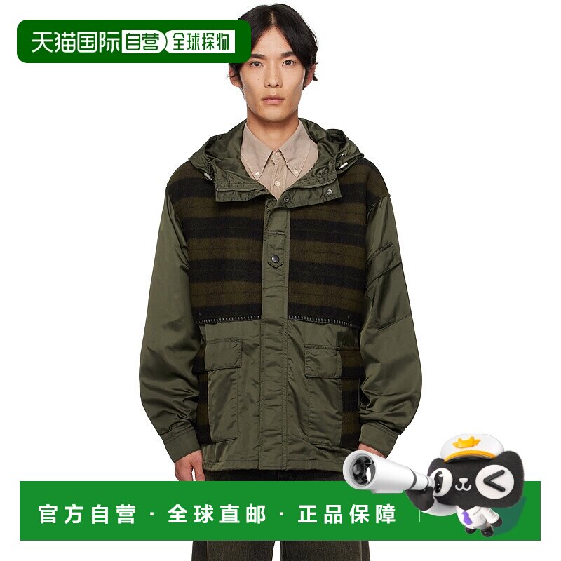 1h可退 香港直邮潮奢 Andersson Bell 男士 卡其色 Check Layered