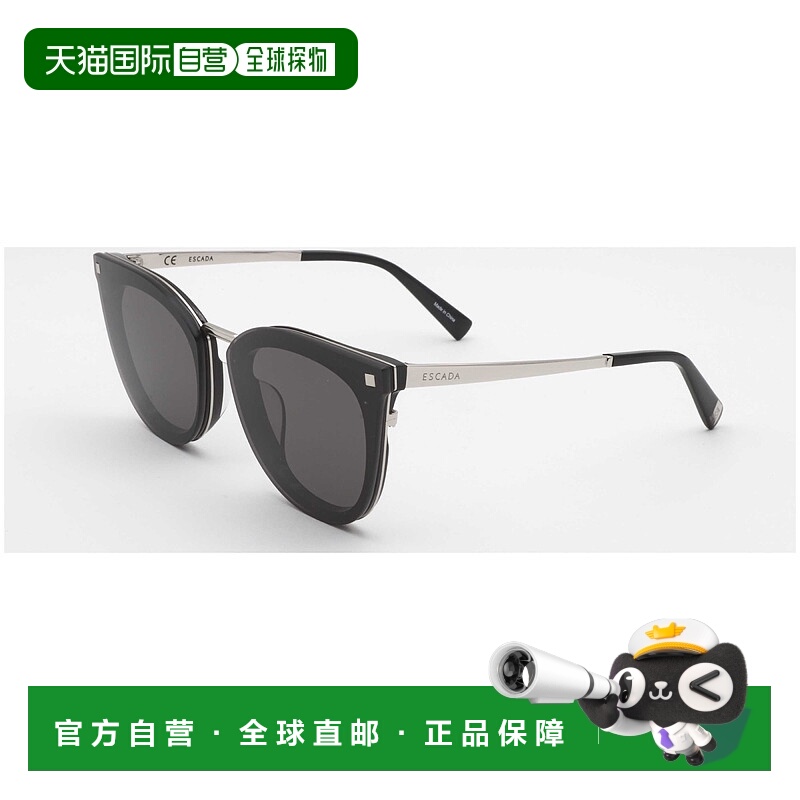 自营 Escada女式64毫米黑色太阳镜-黑色 美国奥莱直发艾斯卡达
