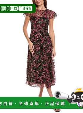 自营Theia Mariah串珠迷笛裙-紫色 美国奥莱直发连衣裙