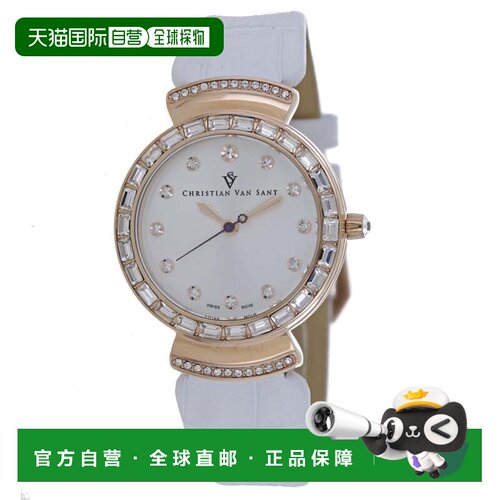自营Christian Van Sant Women's Nova Silver Round 34mm - silv