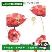 forever纯银 八月 Birth sterling Flower 耳环耳钉 金 美