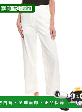 自营 The Row Sharka羊绒混纺长裤-白色 美国奥莱直发直筒裤