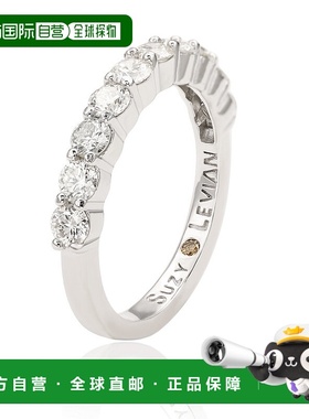 自营 Suzy Levian 14K 白金 1 克拉钻石永恒半戒 - 白色 美国奥莱