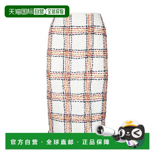 自营elisabetta franchiBoucle Midi Skirt White/Red - neutrals