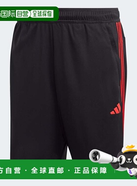 自营adidas Train Essentials Pique3条纹男式训练短裤-黑色/更好