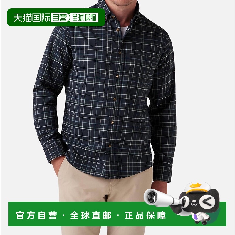自营mizzen + mainCity Flannel Shirt In Navy Andrew Plaid 美