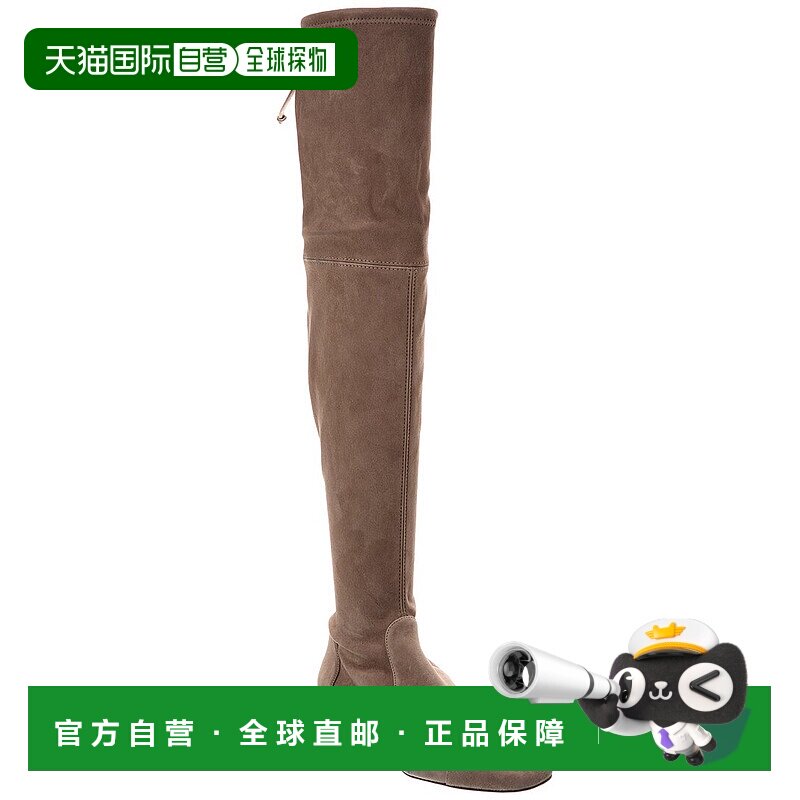 自营Stuart Weitzman Bridget City 绒面革过膝靴 - 棕色 美国奥