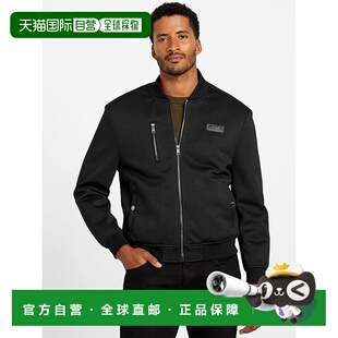 Full black Zip Jacket 美国奥莱直发 Biker 自营guessAlonzo