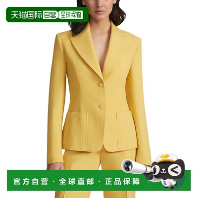 自营Lafayette 148 New York Pointed Lapel Wool & Silk-Blend B
