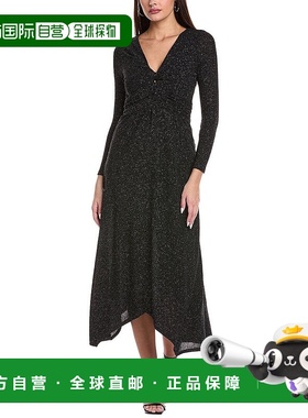 自营 ba&sh Brady Midi连衣裙-黑色 美国奥莱直发