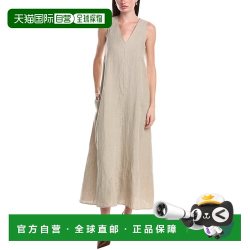 自营Max Mara Silk Shift Dress - black 美国奥莱直发