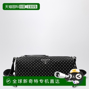 普拉达 女士 黑色铆钉肩包 NYLON 香港直邮潮奢 1h可退 Prada