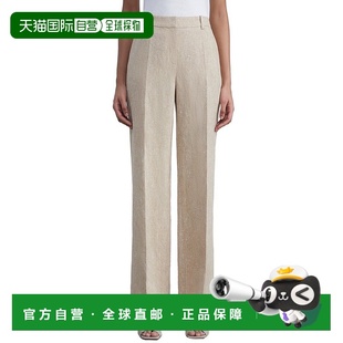 148 棕色 New Gates亚麻和丝绸混纺长裤 美国 York 自营Lafayette