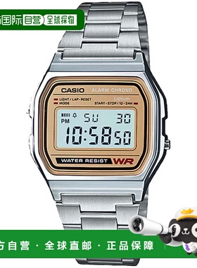 自营Casio Men’s Digital Watch with Gold-Toned Dial - A158WE